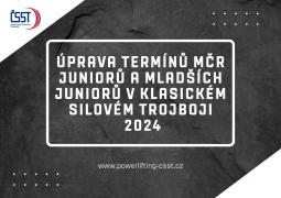 Mistrovství ČR juniorů a mladších juniorů 2024 - harmonogram