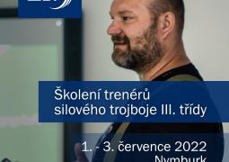 Pozvánka na školení trenérů silového trojboje III. třídy pro rok 2022