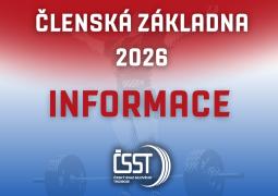 Členská základna 2026 - informace