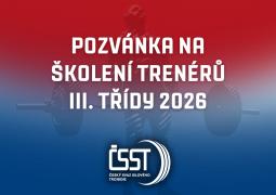 Pozvánka na školení trenérů III. třídy - červen 2026