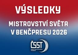 Mistrovství světa v benčpresu a klasickém benčpresu 2026 - výsledky, fotogalerie