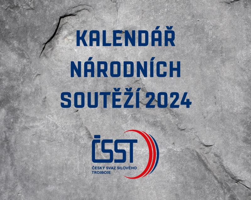 Kalendář národních soutěží 2024