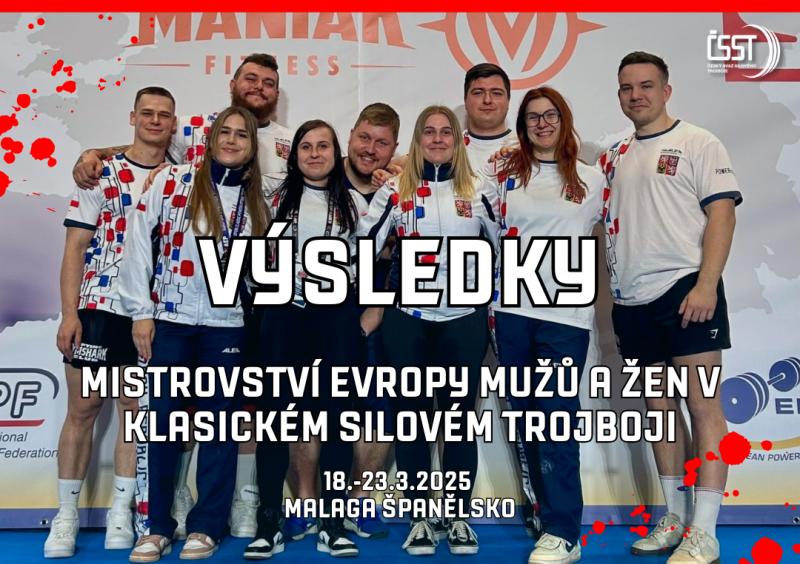 Mistrovství Evropy mužů a žen v klasickém silovém trojboji 2025 - výsledky, videa