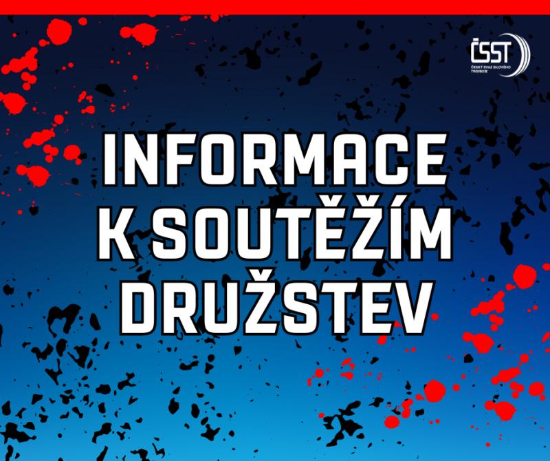 Informace k soutěžím družstev 2025