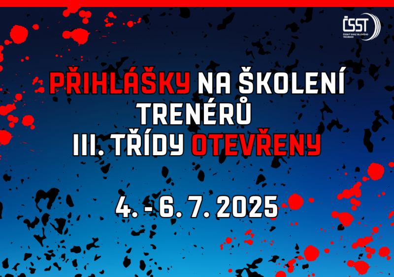 Pozvánka na školení trenérů III. třídy 2025