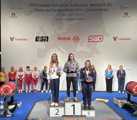 Mistrovství Evropy v benčpresu (EQ) a klasickém benčpresu (RAW) 2025 - výsledky