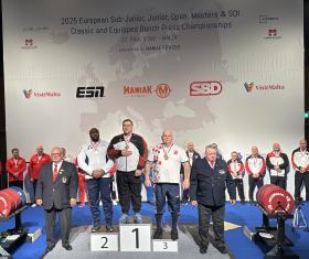 Mistrovství Evropy v benčpresu (EQ) a klasickém benčpresu (RAW) 2025 - výsledky