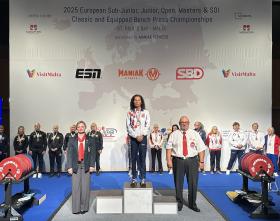 Mistrovství Evropy v benčpresu (EQ) a klasickém benčpresu (RAW) 2025 - výsledky