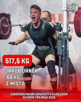 Evropský pohár univerzit v klasickém silovém trojboji 2026 - výsledky