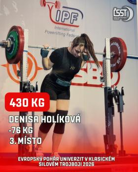 Evropský pohár univerzit v klasickém silovém trojboji 2026 - výsledky