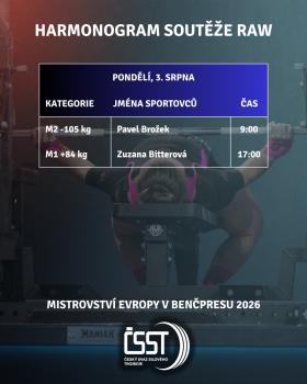 Mistrovství Evropy v benčpresu 2026 - pozvánka