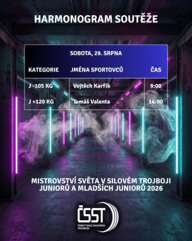 Mistrovství světa juniorů a mladších juniorů v silovém trojboji 2026 - pozvánka